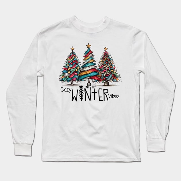 Christmas Trees Quote Long Sleeve T-Shirt by Chromatic Fusion Studio